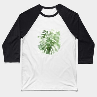 Monstera Leaf- Abstract Tropical Art Baseball T-Shirt